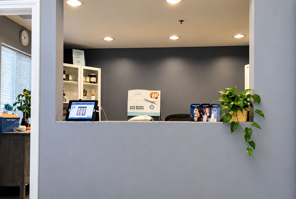 Foothill Family Chiropractic's front desk