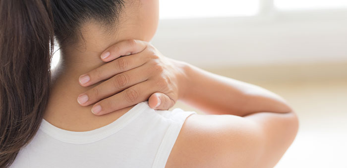 patient needing neck pain treatment in La Verne
