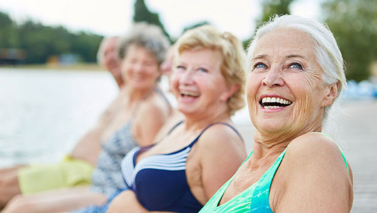 group of senior woman happy and healthy after following lifestyle tips from La Verne chiropractor