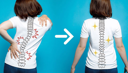 patient with good posture after chiropractic treatment from La Verne chiropractor